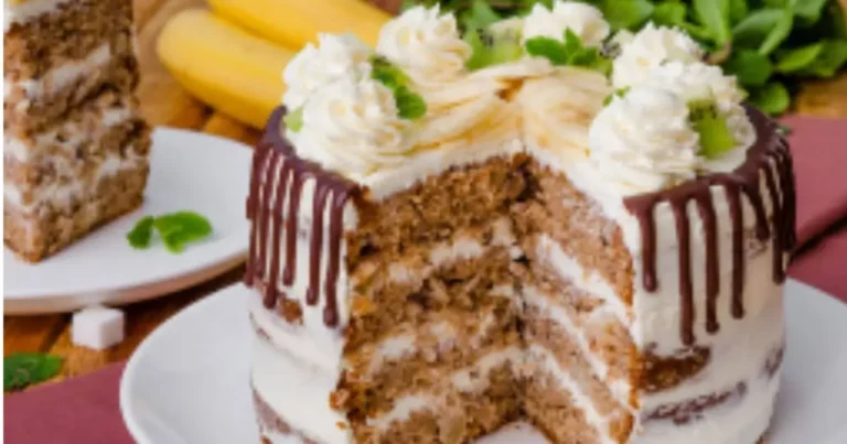 Moist Banana Cake with Cream Cheese Frosting Recipe