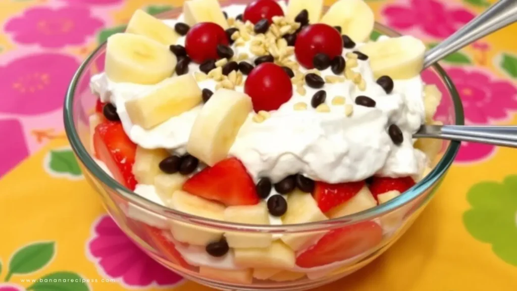 Banana Split Fluff Salad Recipe A No-Bake Dessert Everyone Will Love