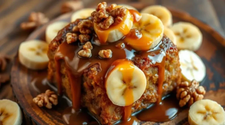 Banana and Walnut Sticky Toffee Pudding