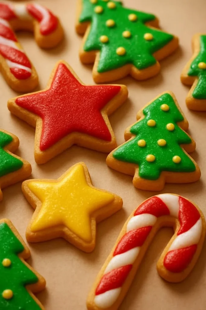 Butter Cookies for Christmas Delicious butter cookies decorated for Christmas celebrations
