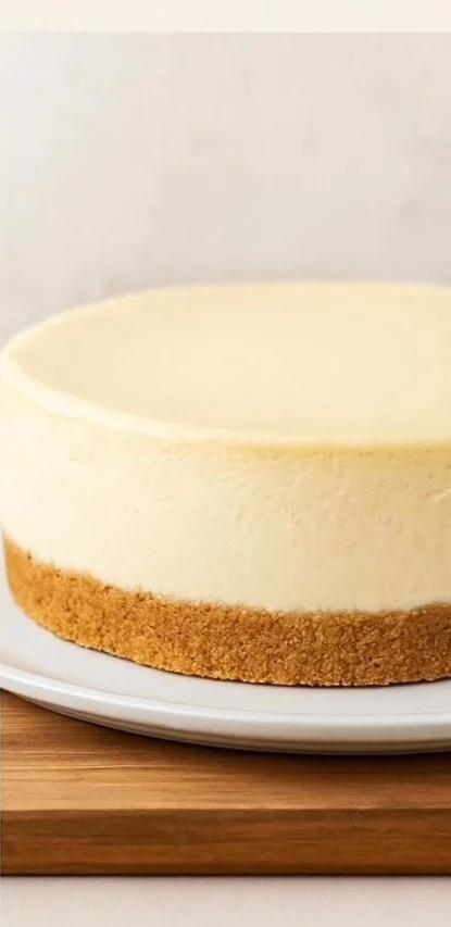 New York Cheesecake Delicious New York Cheesecake slice with creamy filling and graham cracker crust.